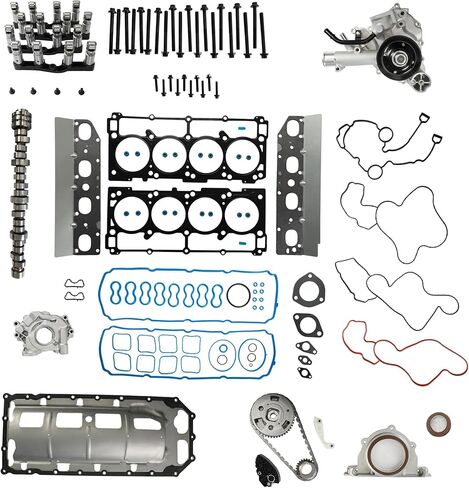 KAX 5.7 HEMI MDS Lifters Kit Timing Chain Kit Camshaft Kit Oil Water Pump Head Gasket for Ram 1500 2011-2019, Dodge Ram 1500 2009-2010, for Chrysler Aspen Durango 2009 5.7L, OE# 53022263AF 53021726AE in Saudi Arabia