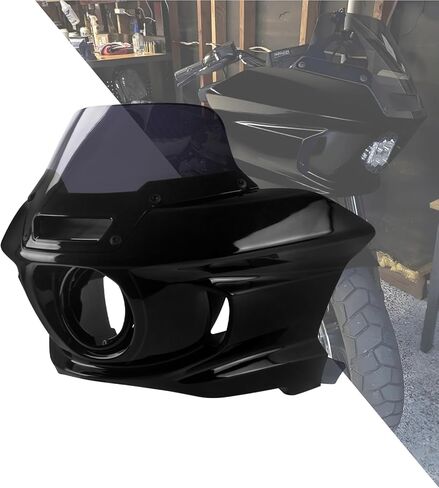 Front Headlight Fairing with Black 7" Windshield Fit For Harley Softail Street Bob Fat Bob Breakout Sport Glide 2018-up in Kuwait