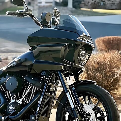 Front Headlight Fairing with Black 7" Windshield Fit For Harley Softail Street Bob Fat Bob Breakout Sport Glide 2018-up in Kuwait