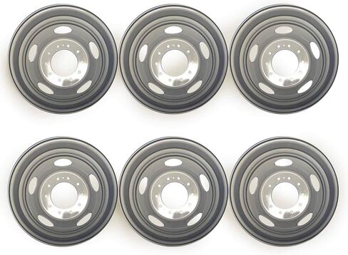 Set of 6 New 19.5" 19.5x6 10 Lug Steel Wheels for Ford F450SD F550SD 2005-2025 Super Duty Dually Gray OEM Design Replacement Rim in Kuwait