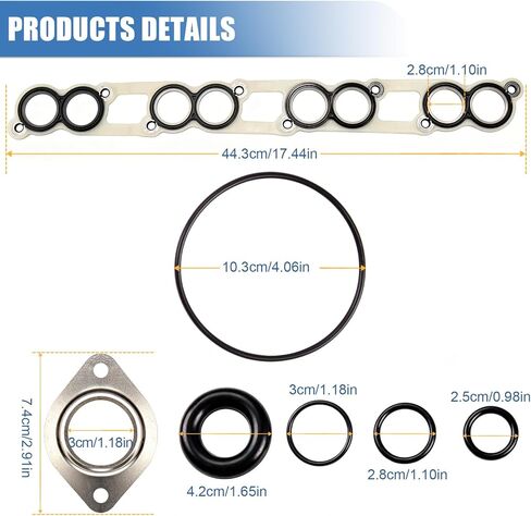 Sorello MS96792 Lower Intake Manifold Gasket Set Fit for Ford E-350 E-450 2004-2010 Excursion 2003-2005 F-250 F-350 F-450 F-550 Super Duty 2003-2007 6.0L V8 Replace MS19311, 111029101 in Saudi Arabia