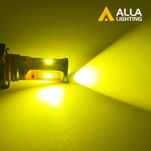 Alla Lighting PG20-7 Base 12276 PSX24W 2504 LED لمبات 3000K استبدال مصابيح الضباب الصفراء الكهرمانية، Xtreme Super Bright 1860-SMD in Kuwait