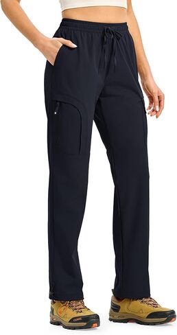 Gopune Women's Hiking Pants Lightweight Quick Dry Water Resistant Elastic Waist Workout Travel Athletic Joggers in Saudi Arabia