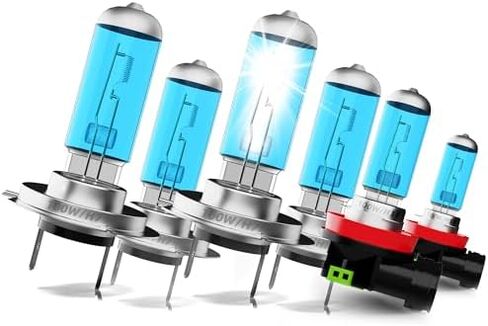 Fit For Bmw 328I 2007 2008 2009 2010 2011 2012 2013 2014 2015 2016 Lights Headlights Bulbs, H7 High Beams + H7 Low Beam Halogen Headlights And H11 Fog Light, Pack of 6 in Kuwait