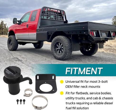 2" Diesel Fuel Filler Neck Mount Kit Compatiable with Flatbed, Service Body, Utility Trucks in Kuwait