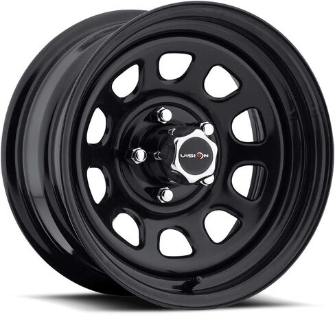 نافذة Vision 84 D مقاس 16 × 8 5 × 4.5 بوصة + حافة عجلة سوداء لامعة مقاس 0 مم مقاس 16 بوصة in Kuwait