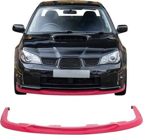IKON MOTORSPORTS Front Bumper Lip, Compatible with 2006-2007 Subaru Impreza WRX 4DR, STI Style Gloss Black PP Air Dam Chin Spoiler Protector Splitter 1PC in Kuwait