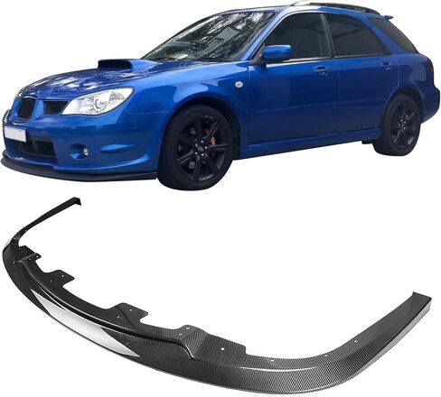 IKON MOTORSPORTS Front Bumper Lip, Compatible with 2006-2007 Subaru Impreza WRX 4DR, STI Style Gloss Black PP Air Dam Chin Spoiler Protector Splitter 1PC in Kuwait
