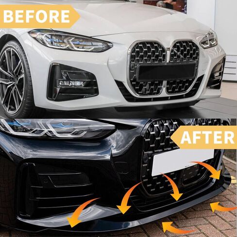 MAXDOM Car Front Lip Gloss Black Fits for 4 Series (G22 G23 2021-2025) in Saudi Arabia