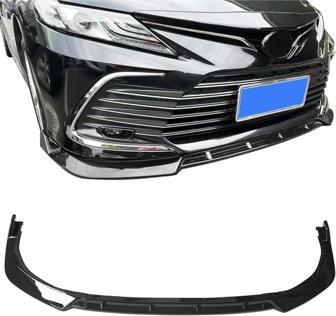 IKON MOTORSPORTS, 3PCS Front Bumper Lip Compatible with 2021-2024 Toyota Camry LE, Front Bumper Lip Spoiler Splitter Kit IKON Style PP Polypropylene Gloss Black in Kuwait
