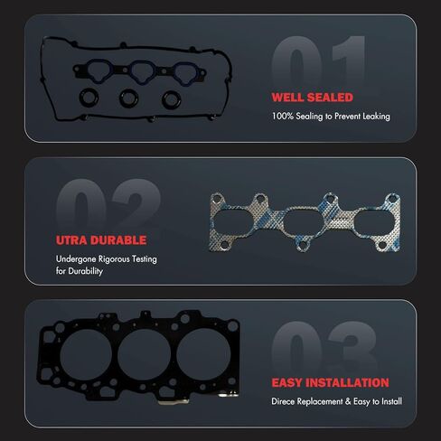 مجموعة حشية رأس المحرك متوافقة مع 2004-2008 لشركة Hyundai for Tiburon 2.7L؛ 2005-2009 لشركة Hyundai for Tucson 2.7L؛ 2005-2009 لشركة Kia for Sportage 2.7L، OE # HS54504A، 20910 37A01 HS in Kuwait