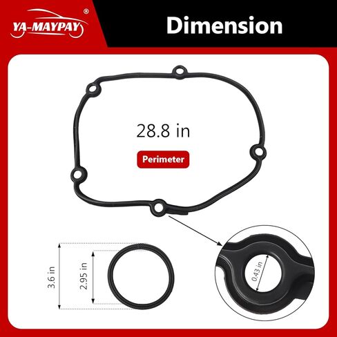 Engine Upper Timing Chain Cover Gasket Compatible with VW Beetle CC Eos Golf Jetta Passat for Tiguan for Audi A3 A4 A5 A6 A8 Q3 Q5 S4 S5 S6 S8 Avant TT Replaces# 06G103583 06H103483C in Kuwait