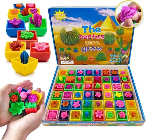 48 Pcs Water-Absorbent Expanding Toys: Ocean Beads & Forest Plants (Grow in Water), Perfect for Kids' Party Activities, 48 Pcs/Box, Sensory Play & Classroom Rewards.Stocking Stuffers (Kids & Adults) in Saudi Arabia