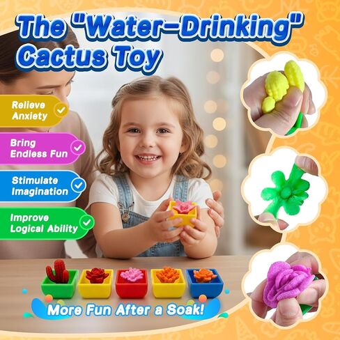 48 Pcs Water-Absorbent Expanding Toys: Ocean Beads & Forest Plants (Grow in Water), Perfect for Kids' Party Activities, 48 Pcs/Box, Sensory Play & Classroom Rewards.Stocking Stuffers (Kids & Adults) in Saudi Arabia