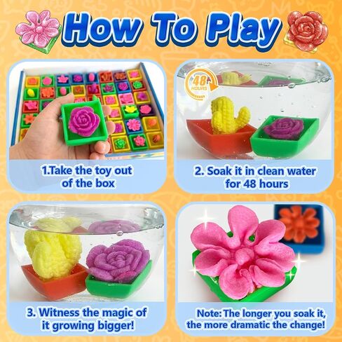 48 Pcs Water-Absorbent Expanding Toys: Ocean Beads & Forest Plants (Grow in Water), Perfect for Kids' Party Activities, 48 Pcs/Box, Sensory Play & Classroom Rewards.Stocking Stuffers (Kids & Adults) in Saudi Arabia