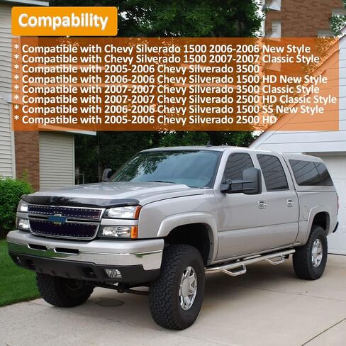 Stainless Steel Black Mesh Rivet Studs Grille Insert for 2006 Chevy Silverado 1500 & 2005-2006 2500HD 3500 & 2007 Classic in Kuwait