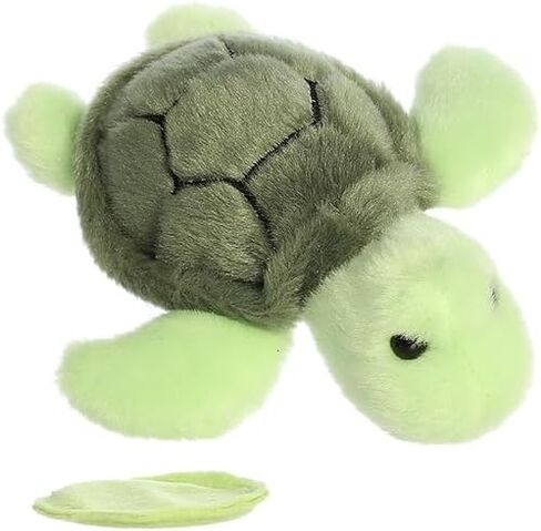 Aurora® Adorable Shoulderkins™ Saavy Sea Turtle™ Stuffed Animal - Fun Buddy that Can Go Everywhere with You - Perfect for Kids 3+ Years and Costumes - Green 5.5 Inches in Kuwait