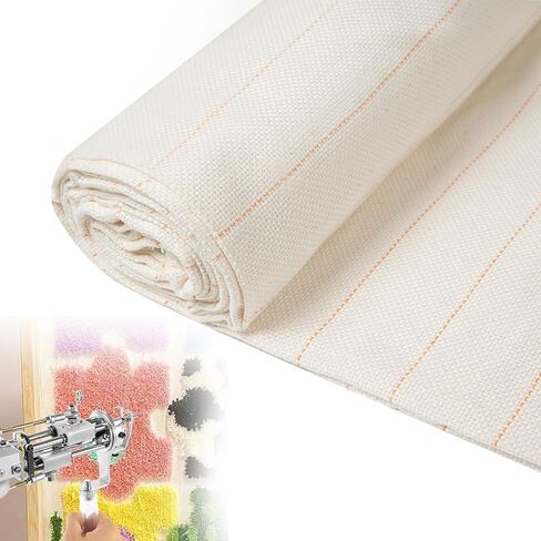 40"x40" Tufting Cloth with Marked Lines, Monks Cloth Large Overlocking Rug Tufting Fabric for Punch Needle, DIY Tuft Making in Saudi Arabia