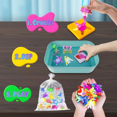 JOPSHEEN Magic Water Elf Toy Kit - 7 Colors for Kids - Squishies Maker Toys Crafts Birthday Gifts for Boys and Girls Age 5 6 7 8 9 10 11 12 in Saudi Arabia