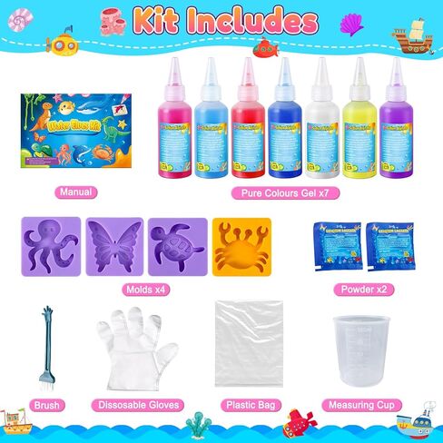 JOPSHEEN Magic Water Elf Toy Kit - 7 Colors for Kids - Squishies Maker Toys Crafts Birthday Gifts for Boys and Girls Age 5 6 7 8 9 10 11 12 in Saudi Arabia