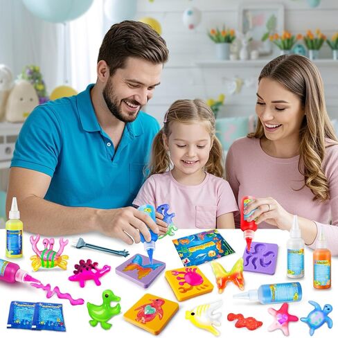 JOPSHEEN Magic Water Elf Toy Kit - 7 Colors for Kids - Squishies Maker Toys Crafts Birthday Gifts for Boys and Girls Age 5 6 7 8 9 10 11 12 in Saudi Arabia