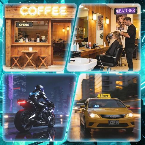Devil Eyes Light for Motorcycle Windshield, 7''x3'' Flexible Animated LED Eyes, Bluetooth APP & Remote Control Custom Text Pattern Dynamic LED Sign for Car Taxi Sedan SUV in Saudi Arabia