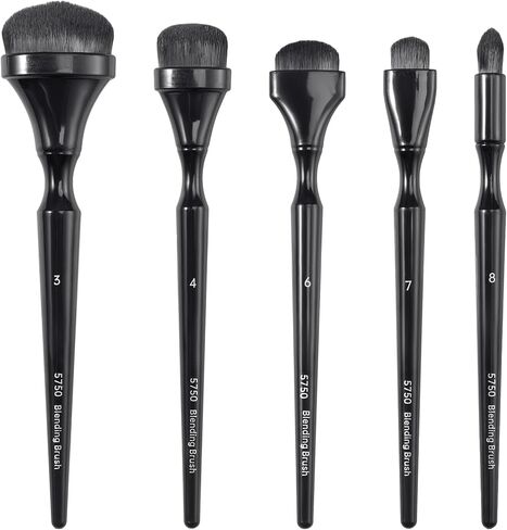 Charcoal Blending Brushes, 5 Piece Gold Leaf Brush Set for Sketching, Shading, Embossing, Pastel and Art Crafts Multi-Size Professional Painting Tools for Artists, Teachers, Students, DIY in Saudi Arabia