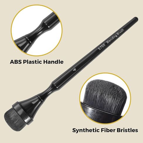 Charcoal Blending Brushes, 5 Piece Gold Leaf Brush Set for Sketching, Shading, Embossing, Pastel and Art Crafts Multi-Size Professional Painting Tools for Artists, Teachers, Students, DIY in Saudi Arabia