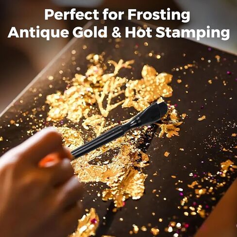 Charcoal Blending Brushes, 5 Piece Gold Leaf Brush Set for Sketching, Shading, Embossing, Pastel and Art Crafts Multi-Size Professional Painting Tools for Artists, Teachers, Students, DIY in Saudi Arabia