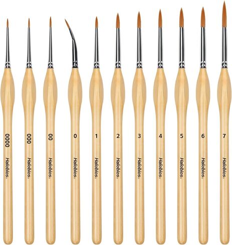 Miniature Paint Brushes Set,15PC Micro Detail Paint Brushes, Fine Detailing Brushes for Acrylics,Oils,Watercolors, Model Painting & Paint by Number, Ergonomic Acrylic & Watercolor Brushes Kit (Black) in Saudi Arabia