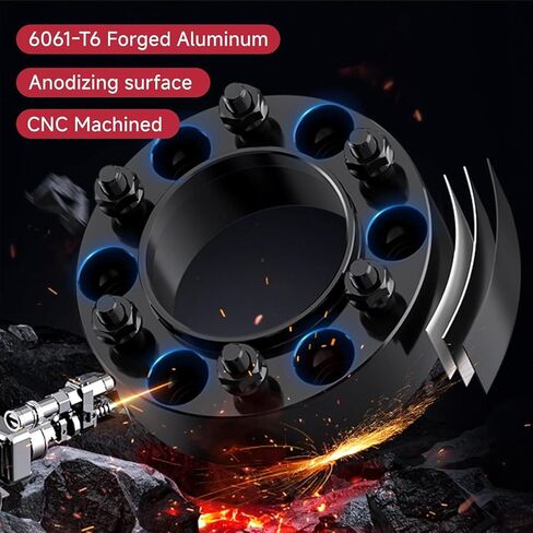 5X4.5 Wheel Spacers Forged 0.59"(15mm) 5x114.3mm to 5x114.3mm Thread Pitch M12x1.5 Hub Bore 60.1mm SET OF 2 Adapters for Toyota RAV4 2.5L 2009-2021，Camry 2.5L 2010-2021，Camry 2.4L 2002-2011 & More in Saudi Arabia
