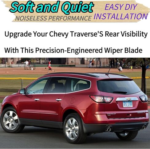 Rear Wiper Blade for Chevrolet Chevy Traverse 2009-2017 2016 2015 2014 2013 2012 2011 2010 | Exact Fit LS LT LTZ Premier Models | OEM Replacement Rear Back Windshield Wiper Blade in Kuwait