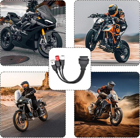 3 Pin 4 Pin 6 Pin OBD2 Adapter Cable for Yamaha Euro5 3Pin 4Pin 6Pin Motorcycle for Honda Yamaha X- MAX T Racer, Compatible for Euro5 Guzzi Kawasaki Motorbike in Saudi Arabia