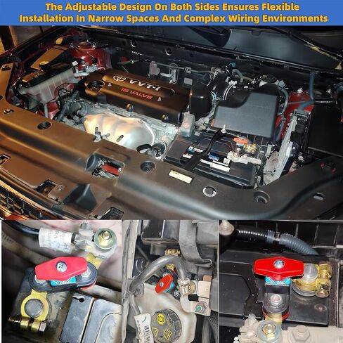 Heavy Duty 12V-24V Battery Disconnect Switch, Adjustable Rotating Terminal Car Battery Cut Off Switch, Pure Copper Anti-Drain Battery Kill Switch for Car Marine Boat RV ATV Truck in Saudi Arabia