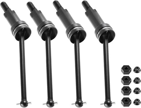 Aluminum Alloy Front and Rear CVD Drive Shaft Set for ARRMA 1/16 Mojave GROM RC Truck Upgrade Replace ARA2104 (Black) in Saudi Arabia