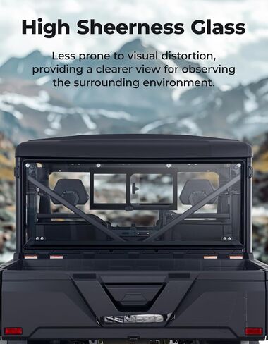 نافذة خلفية زجاجية منزلقة من KEMIMOTO UTV متوافقة مع CFMOTO UFORCE 1000/1000 XL 2019-2026، ملحقات الزجاج الأمامي الخلفي المقاومة للخدش والمغلفة بالأشعة فوق البنفسجية in Kuwait