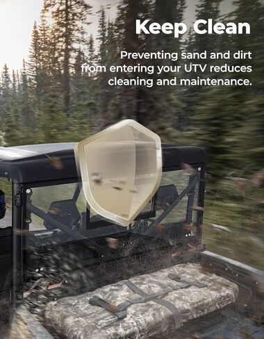 نافذة خلفية زجاجية منزلقة من KEMIMOTO UTV متوافقة مع CFMOTO UFORCE 1000/1000 XL 2019-2026، ملحقات الزجاج الأمامي الخلفي المقاومة للخدش والمغلفة بالأشعة فوق البنفسجية in Kuwait