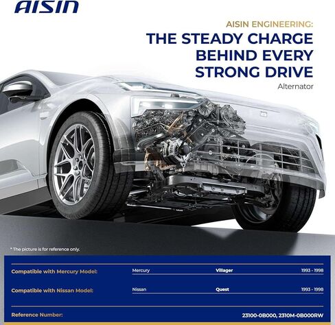 AISIN AFTERMARKET ALTAZ-00379 المولد - متوافق مع Nissan Quest 1993-1998، Mercury Villager 1993-1998 - V6 3.0L in Kuwait