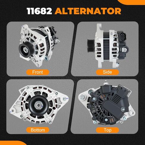 المولد متوافق مع Hyundai Accent 2012-2017 L4 1.6L & Veloster 2012-2017 L4 1.6L & Kia Rio 2012-2013 L4 1.6L - يستبدل 13209N، 373002B510، LRA03442 - خيار الإخراج العالي in Kuwait
