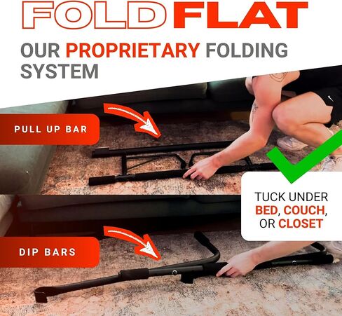 Doorway Pullup Bar Dip Bars Station - Minimal Space, EASY STORAGE, Power Tower Dip Station and Pull-up Bar for Doorway, Collapsible Dip Station, No Door Damage, High Weight Capacity, 2024 Upgraded Bodyweight Workout Station in Saudi Arabia