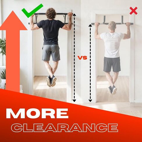Doorway Pullup Bar Dip Bars Station - Minimal Space, EASY STORAGE, Power Tower Dip Station and Pull-up Bar for Doorway, Collapsible Dip Station, No Door Damage, High Weight Capacity, 2024 Upgraded Bodyweight Workout Station in Saudi Arabia