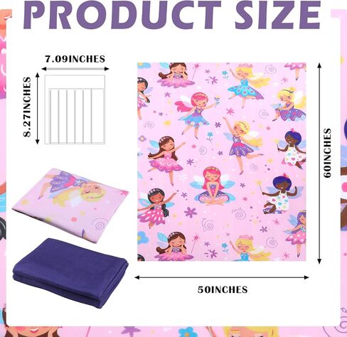 HunnmingRe 3 قطع DIY ربطة عنق بطانيات صوف طقم بدون خياطة طقم بطانية تتضمن 50 × 60 بوصة جنية بدون خياطة نسيج صوف وقالب مسطرة DIY صنع رمي باللونين الوردي والأرجواني لأريكة السرير in Kuwait