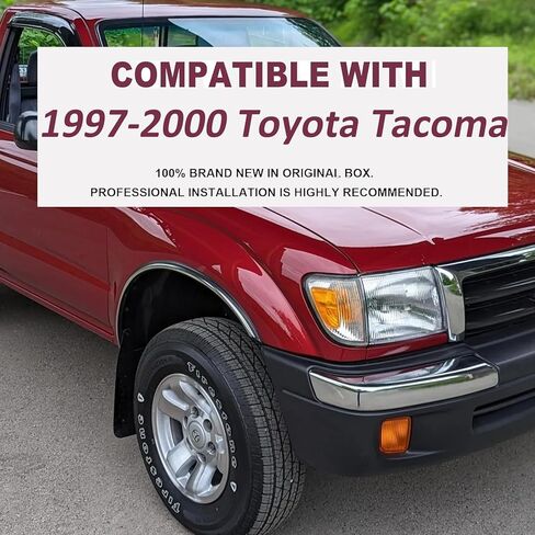 4Pcs Headlight Corner Light Assembly For 1997 1998 1999 2000 Toyota Tacoma Halogen Head Light Headlamp with Bulbs,Driver & Passenger Side Replace,Black Housing Amber Corner in Saudi Arabia