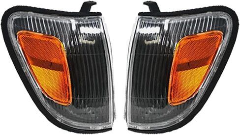 4Pcs Headlight Corner Light Assembly For 1997 1998 1999 2000 Toyota Tacoma Halogen Head Light Headlamp with Bulbs,Driver & Passenger Side Replace,Black Housing Amber Corner in Saudi Arabia