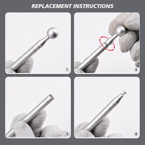 FOSHIO Anodized Aluminum Wrap Globe Set with 5 Round Ball Heads with Diameters of 4, 6, 8, 10 and 13 mm, Dual-Sided Tool Holder for Two Different Head Sizes Vinyl Wrap Tools for Car Wrapping Corners in Kuwait