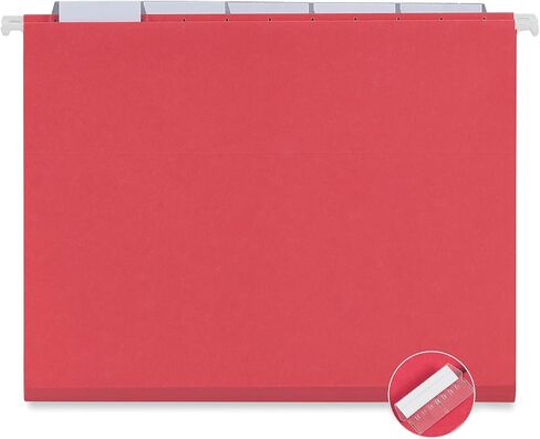 Universal 14118 Hanging File Folders, 1/5 Tab, 11 Point Stock, Letter, Red, 25/Box in Saudi Arabia