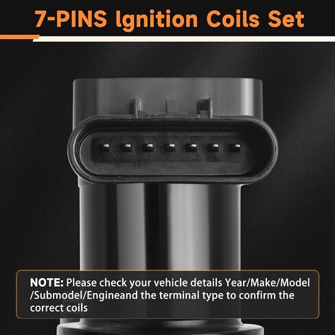 Ignition Coil Pack & Iridium Spark Plugs 1.6L 1.8L Compatible with Chevrolet/Chevy Aveo 5 2009-2011 Cruze Cruze Limited 2016 Sonic Pontiac G3 Wave 2009 2010 2011 2012 2013 2014 2015 Replace UF620 in Saudi Arabia
