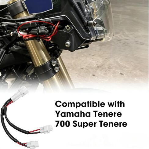 Motorcycle Power Outlet Splitter Harness Kit for Yamaha Tenere 700 and Super Tenere Motorcycle 2017-2024 Plug XS-T701 for USB Charger GPS Heated Grips in Saudi Arabia