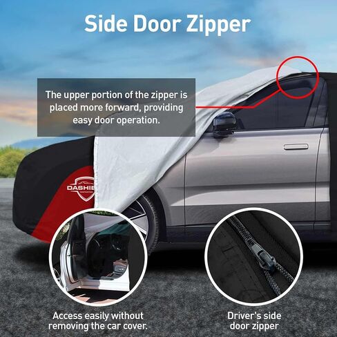 Ultimum Lite Car Cover for 2022-2026 Nissan Pathfinder SUV 4-Door with Zipper Breathable All Weather Protection Scratch, Dust, Sun, Snow, Rain Protection Indoor Outdoor Black in Kuwait