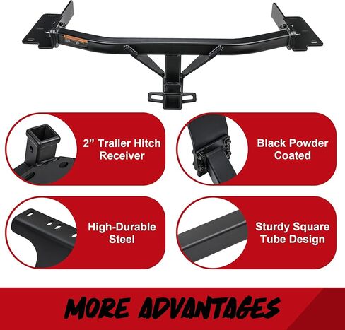DBXB-RV Class 3 Trailer Hitch Standard 2-Inch Receiver Compatible with 2020-2026 Ford Explorer & Lincoln Aviator, Multi-Fit Hitch to Receive Ball Mount, Cargo Carrier, Bike Rack, Black. 13438 in Saudi Arabia